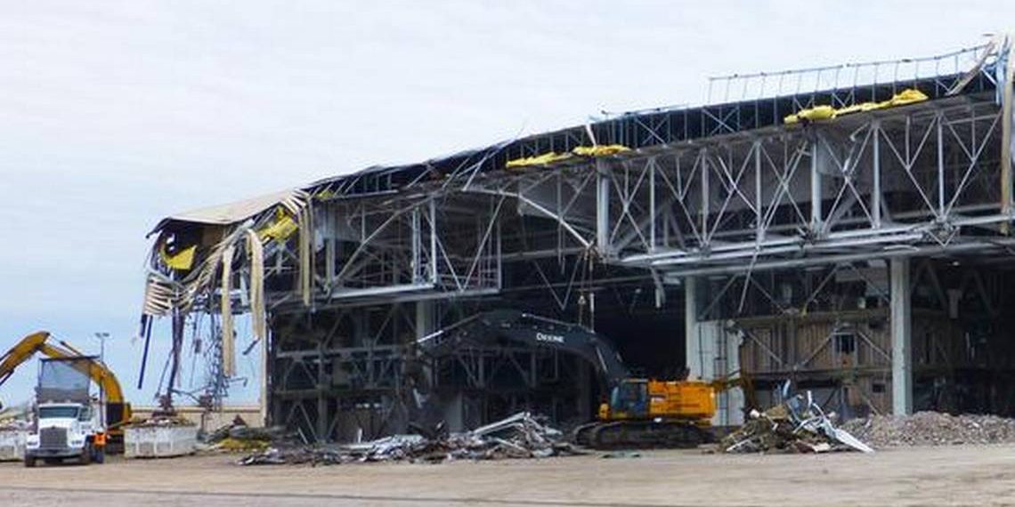 McConnell tearing down old hangar