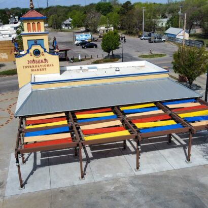 Nomar International Market Shade Structure Aerial View