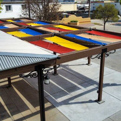 Nomar International Market Shade Structure Aerial View