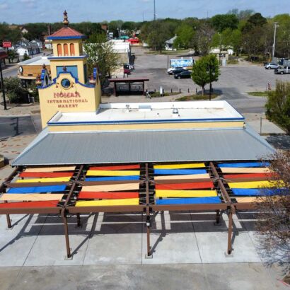 Nomar International Market Shade Structure Aerial View