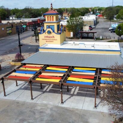 Nomar International Market Shade Structure Aerial View